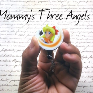 Warrior Venus Retractable Badge Reel/Sailor Guardian Badge Holder MADE TO ORDER