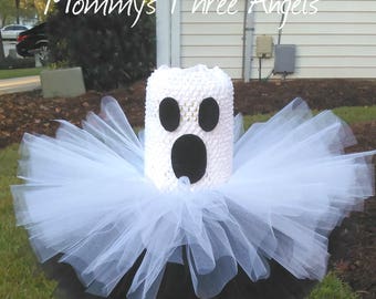 Spooky Ghost/ Ghost Face Halloween Tutu Dress MADE TO ORDER