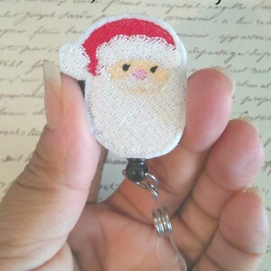Santa Claus Badge Reel/Christmas St. Nick Name Badge Holder MADE TO ORDER