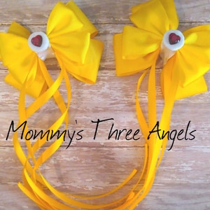Deluxe Warrior Moon Inspired Pig Tail Clips/ Deluxe Sailor Scout Pigtail Clips (Set of 2) MADE TO ORDER