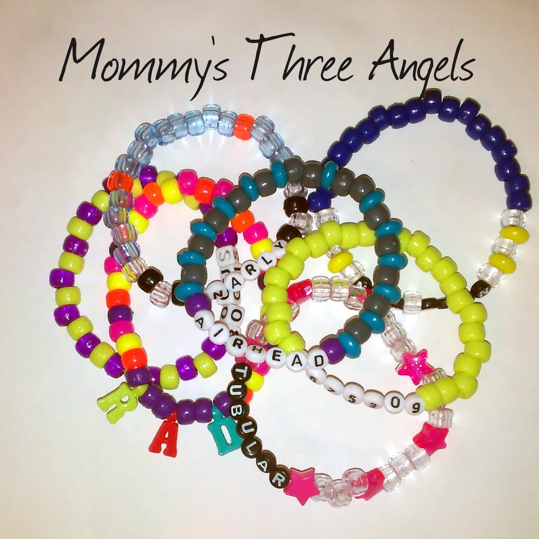 80's Theme Phrases Kandi Bracelets/random 1980's Etsy