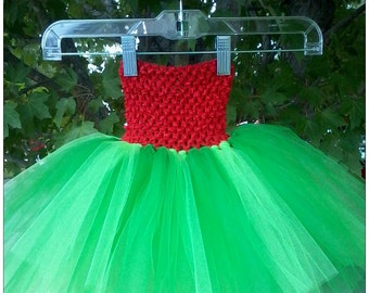 Red and Green Caterpillar Inspired Tutu Dress MADE TO ORDER