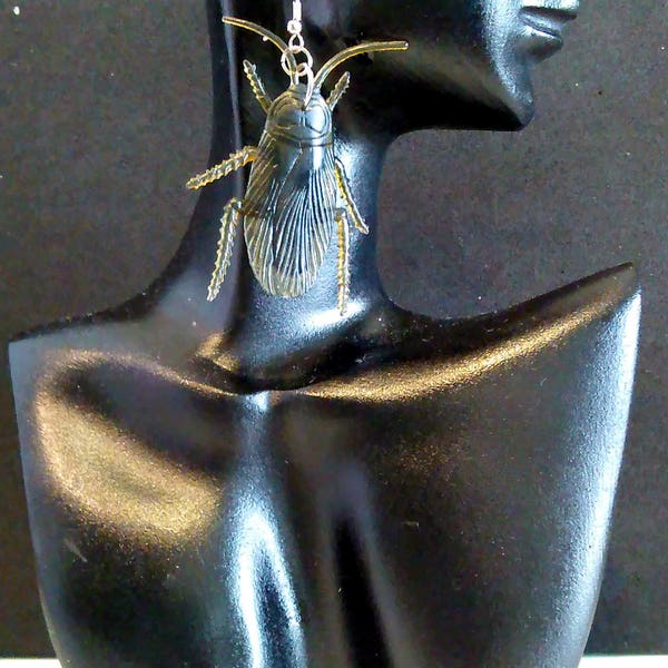 Cockroach Earrings/ Roach Earrings/ Creepy Crawler/ Bug Earrings READY TO SHIP