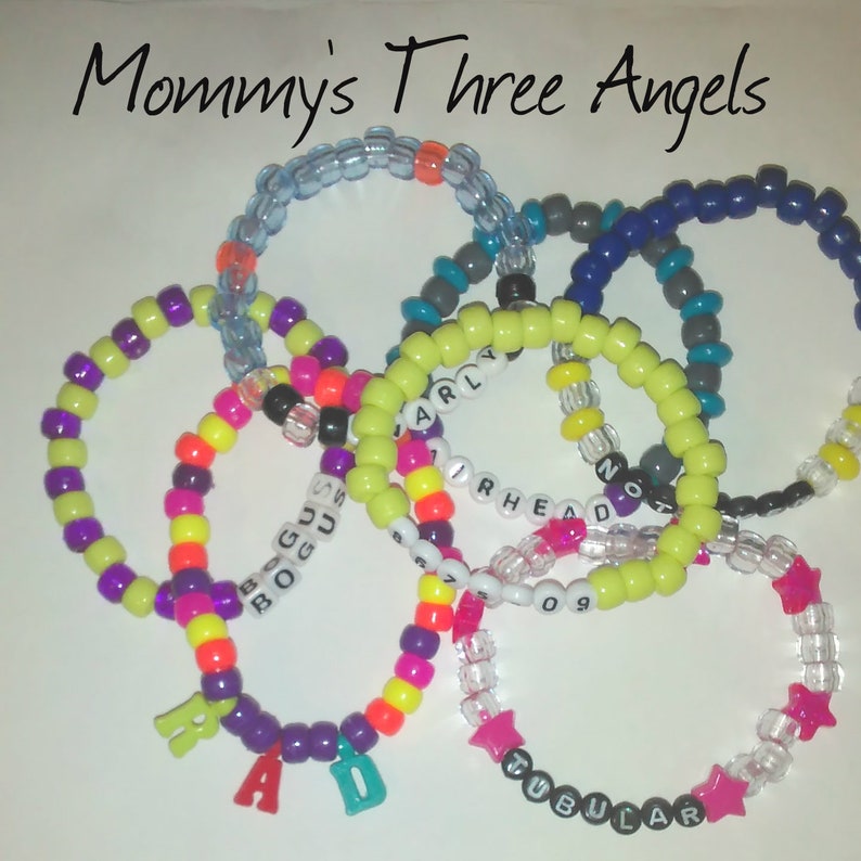 80's Theme Phrases Kandi Bracelets/Random 1980's Etsy