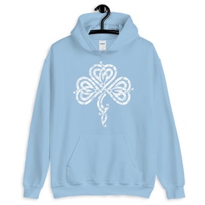 Pretty Irish Celtic Knot Shamrock Hoodie image 7