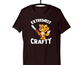 Extremely Crafty Cute Fox Woodworker For DIY and Creative T-shirt