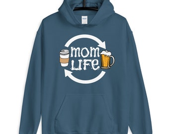 Funny Mom Life From Coffee To Beer Hoodie