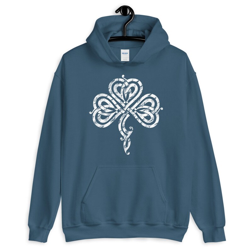 Pretty Irish Celtic Knot Shamrock Hoodie image 5