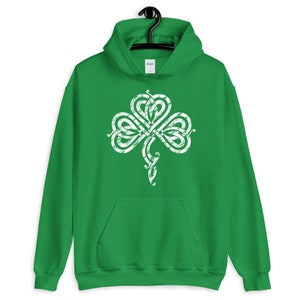 Pretty Irish Celtic Knot Shamrock Hoodie image 1