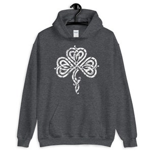Pretty Irish Celtic Knot Shamrock Hoodie image 3