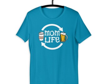 Funny Mom Life Gift For Mothers From Coffee To Beer T-Shirt