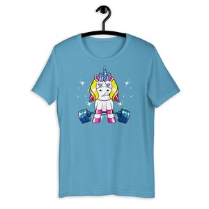 Weight Lifting Unicorn Lover Funny Workout and Exercise T-Shirt