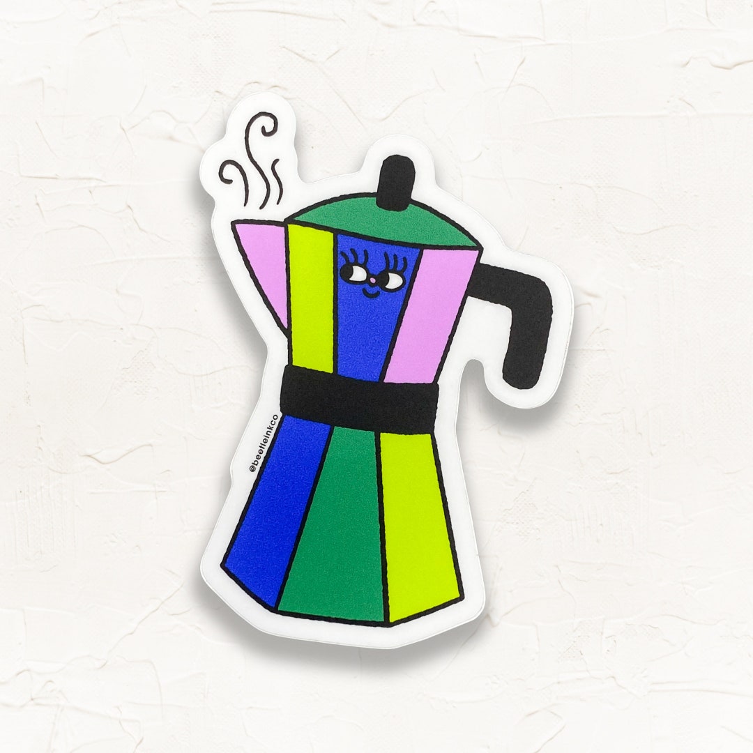 Espresso Friend Vinyl Sticker Hand Drawn Die Cut Sticker Cute Barista ...