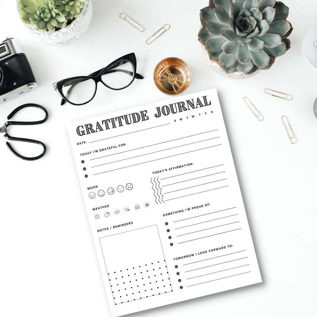 Gratitude Journal Daily Check-in - Etsy