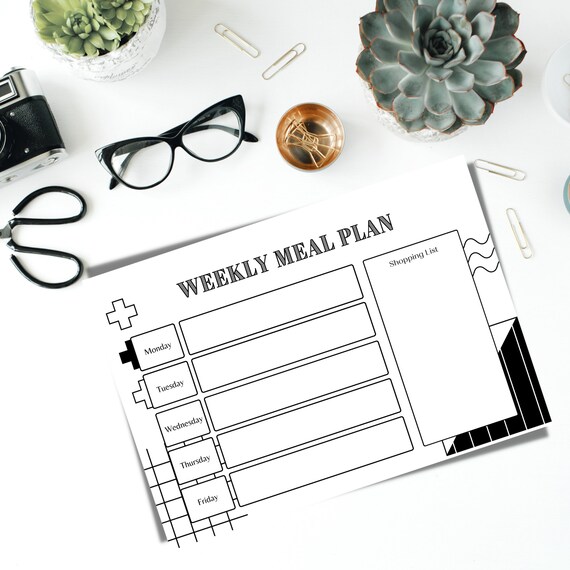 Printable Weekly Meal Planner - Etsy