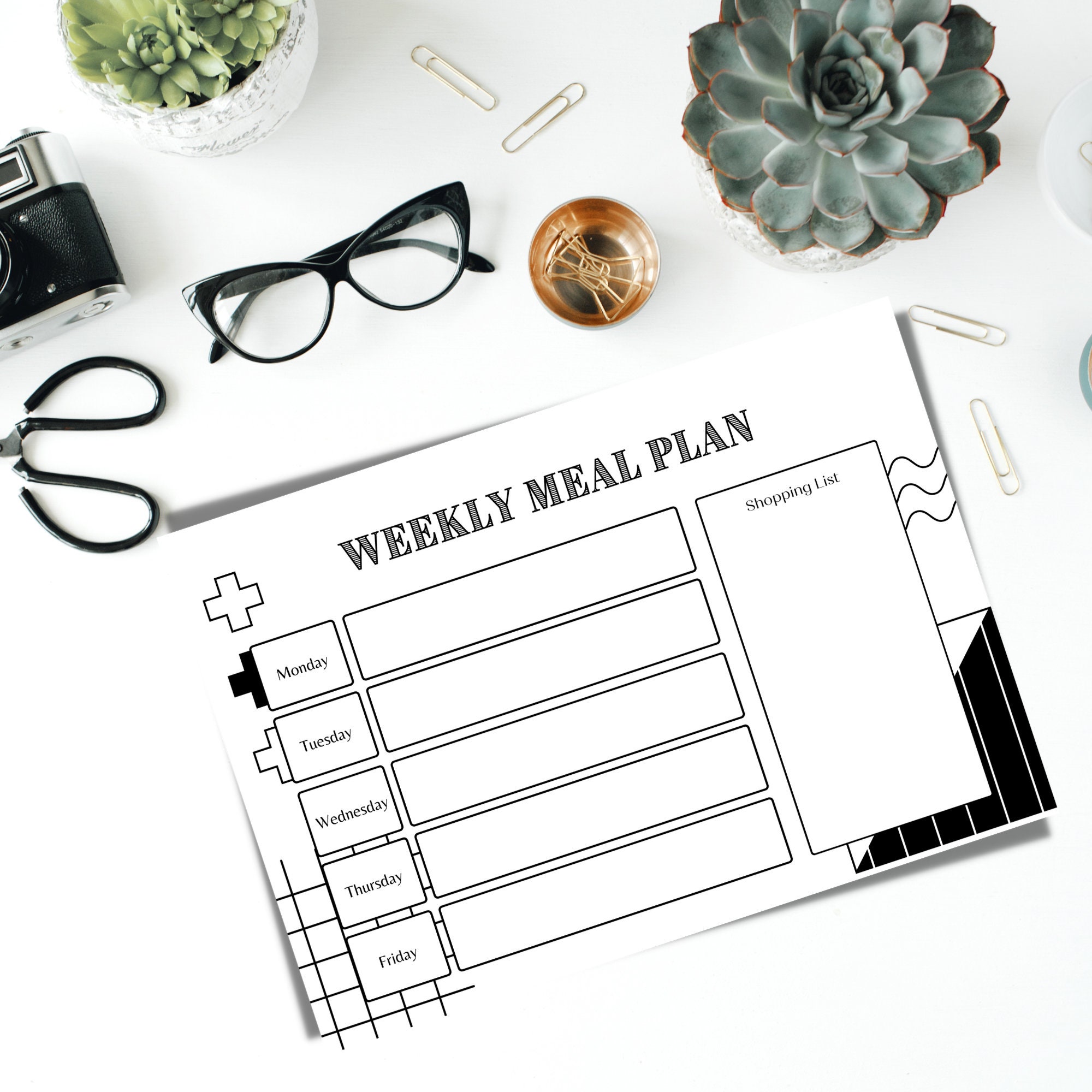 Printable Weekly Meal Planner - Etsy