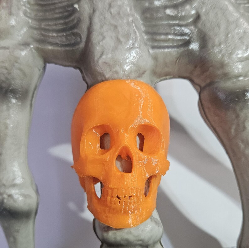 Orange Halloween Skull Ring for 12 Ft Foot Skeleton From Home Depot