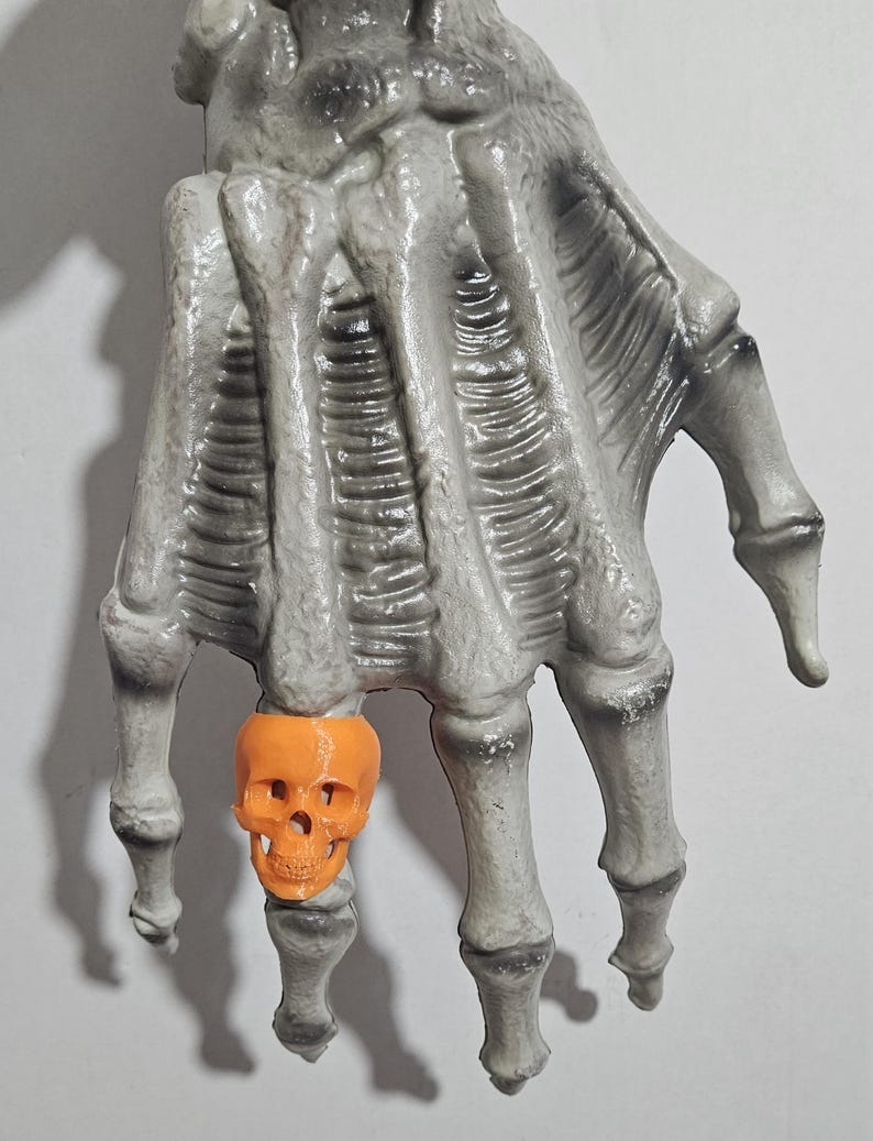 Orange Halloween Skull Ring for 12 Ft Foot Skeleton From Home Depot