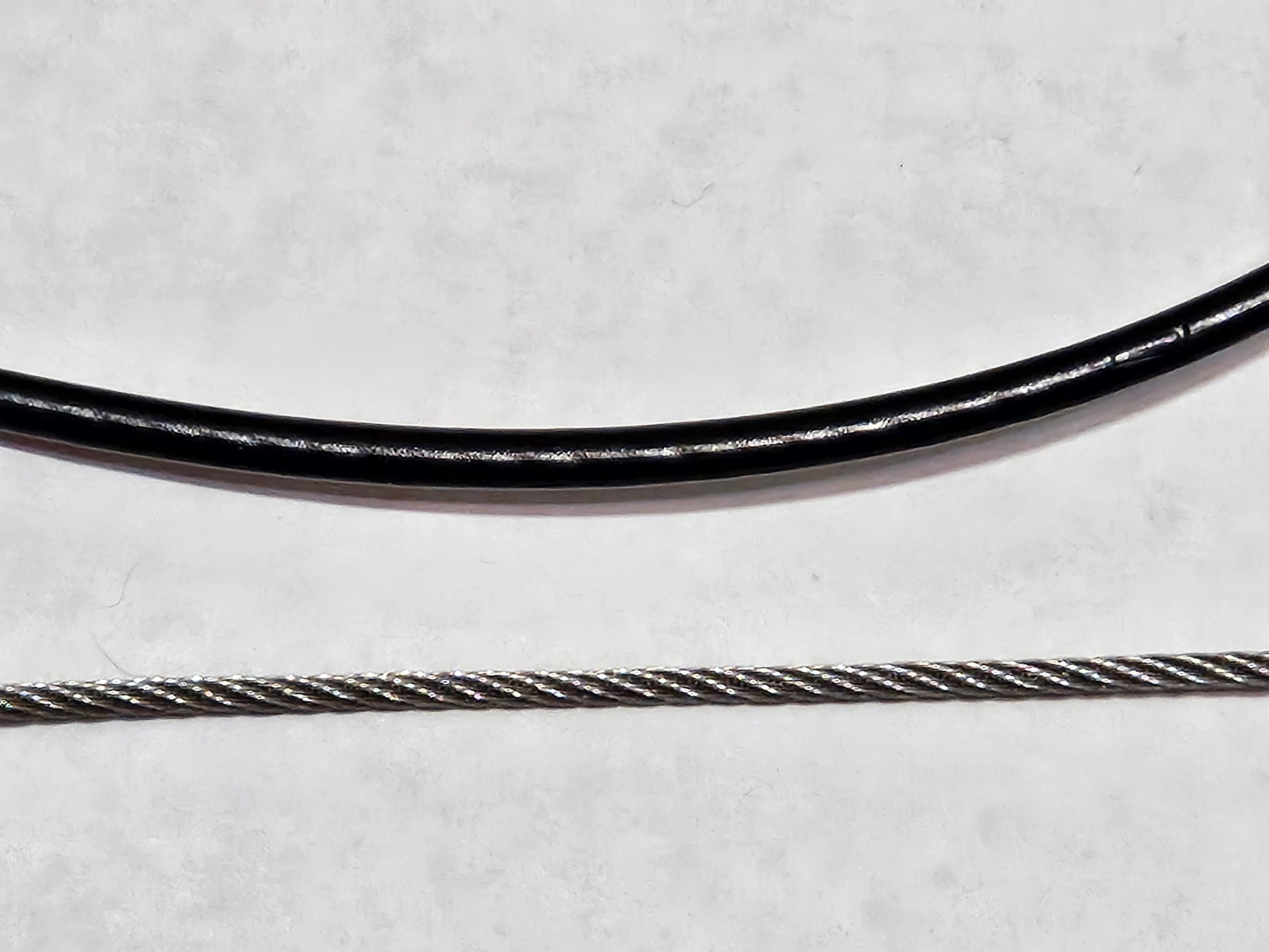 Upgraded Thicker Black Coated Guy Wire Cable Replacement Safety Cable ...