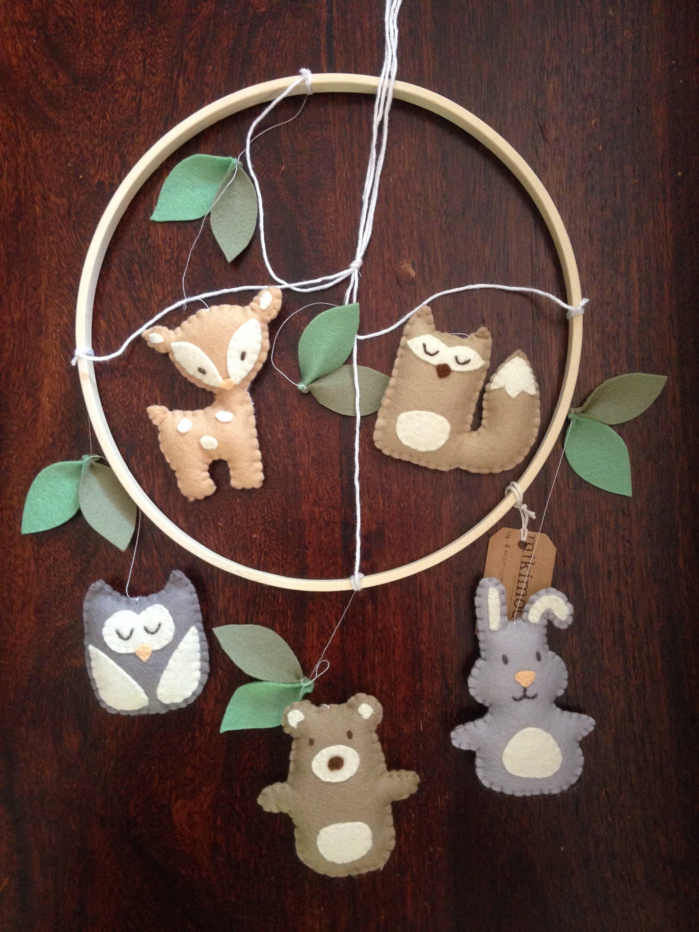 Woodland Animal Mobile Perfect for Nursery, Baby/children's Room