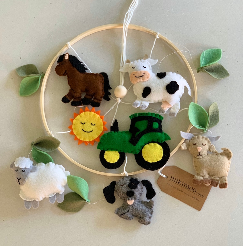 Farm Animal Mobile Perfect for Nursery Baby/children's Etsy Australia