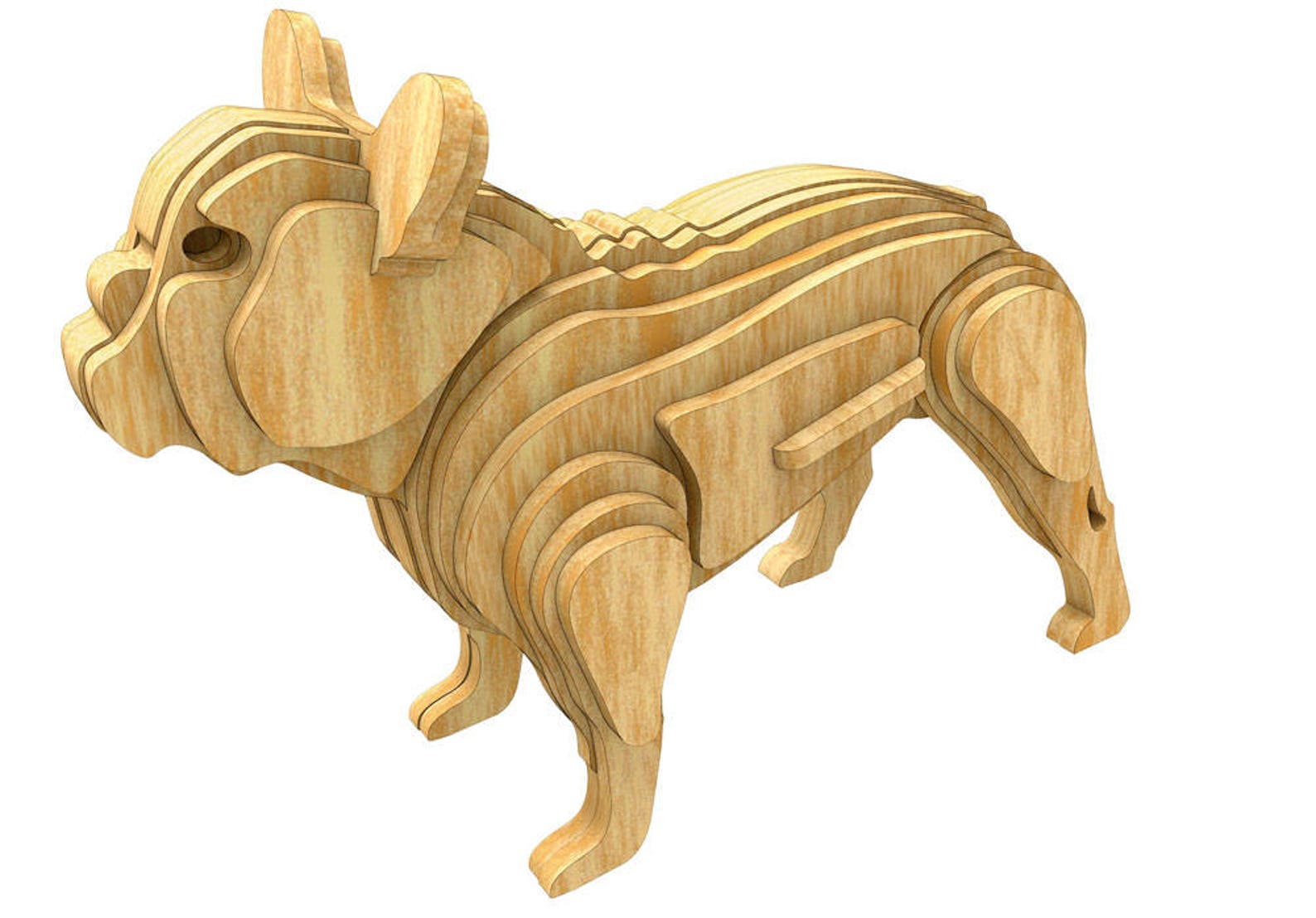French Bulldog Laser CNC Router Cutting Pattern DXF Etsy