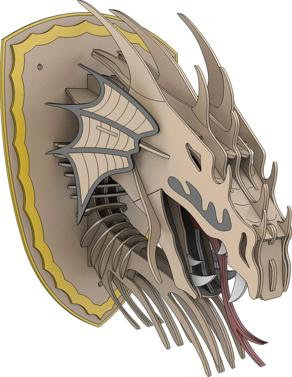 Дракон из фанеры чертежи