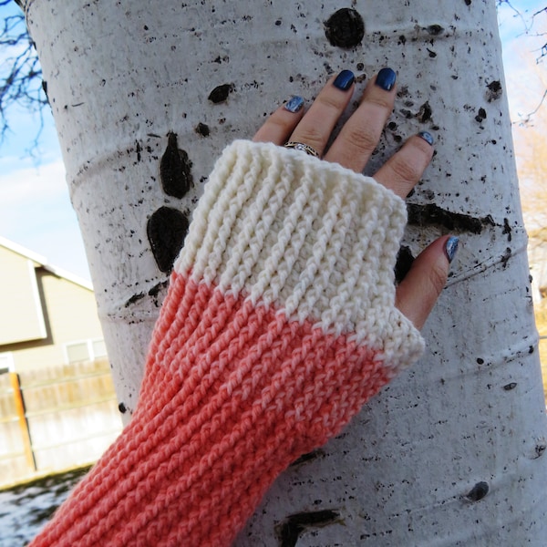 Crochet Pattern, Sweater Mitts, Fingerless Gloves, printable .pdf, simple pattern, gift for her