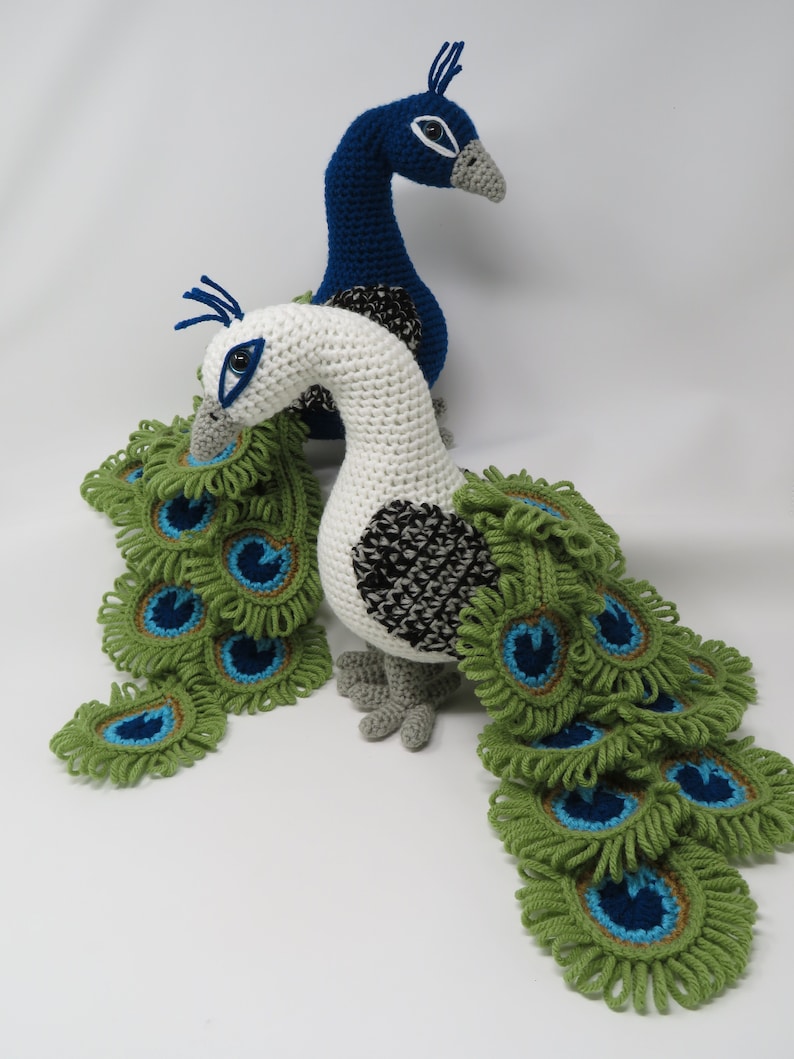 Realistic Peacock Crochet Pattern amigurumi, Regal the Peacock image 2