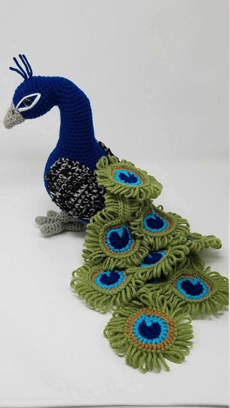 Realistic Peacock Crochet Pattern amigurumi, Regal the Peacock image 4