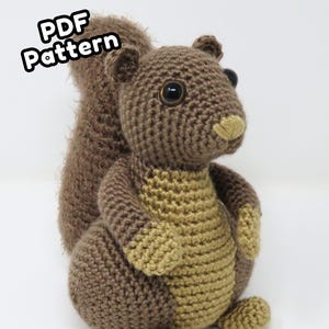 Patrón Ardilla Amigurumi PDF - Bulky & Aran Yarn - Intermedio