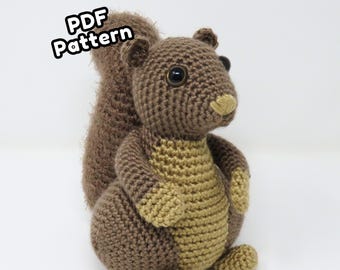 Squirrel Amigurumi Pattern PDF - Bulky & Aran Yarn - Intermediate