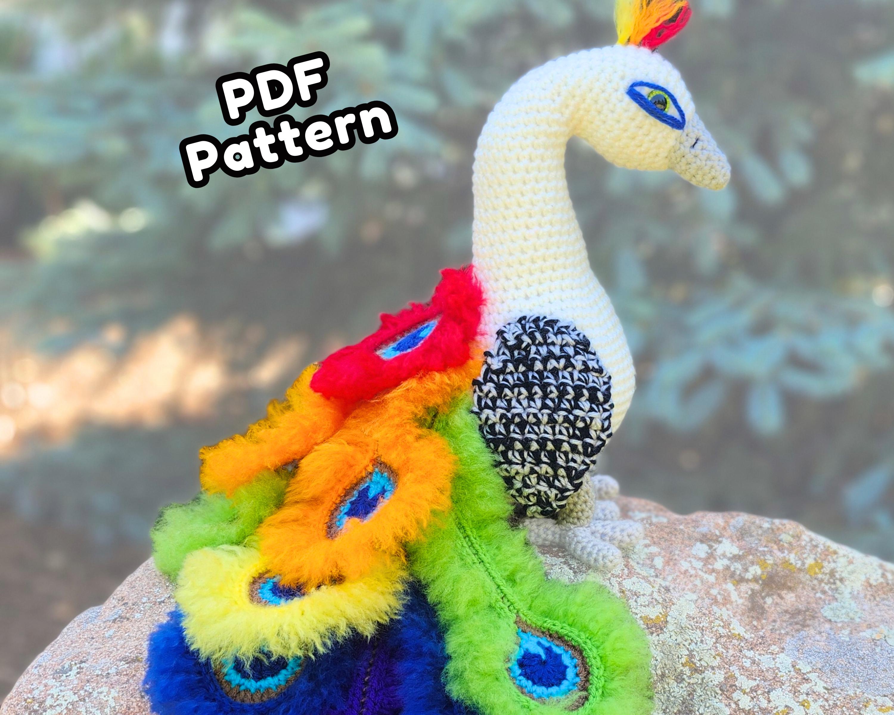 Rainbow Peacock Crochet