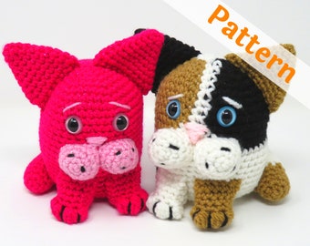 Blob Cat Crochet Pattern, printable pdf
