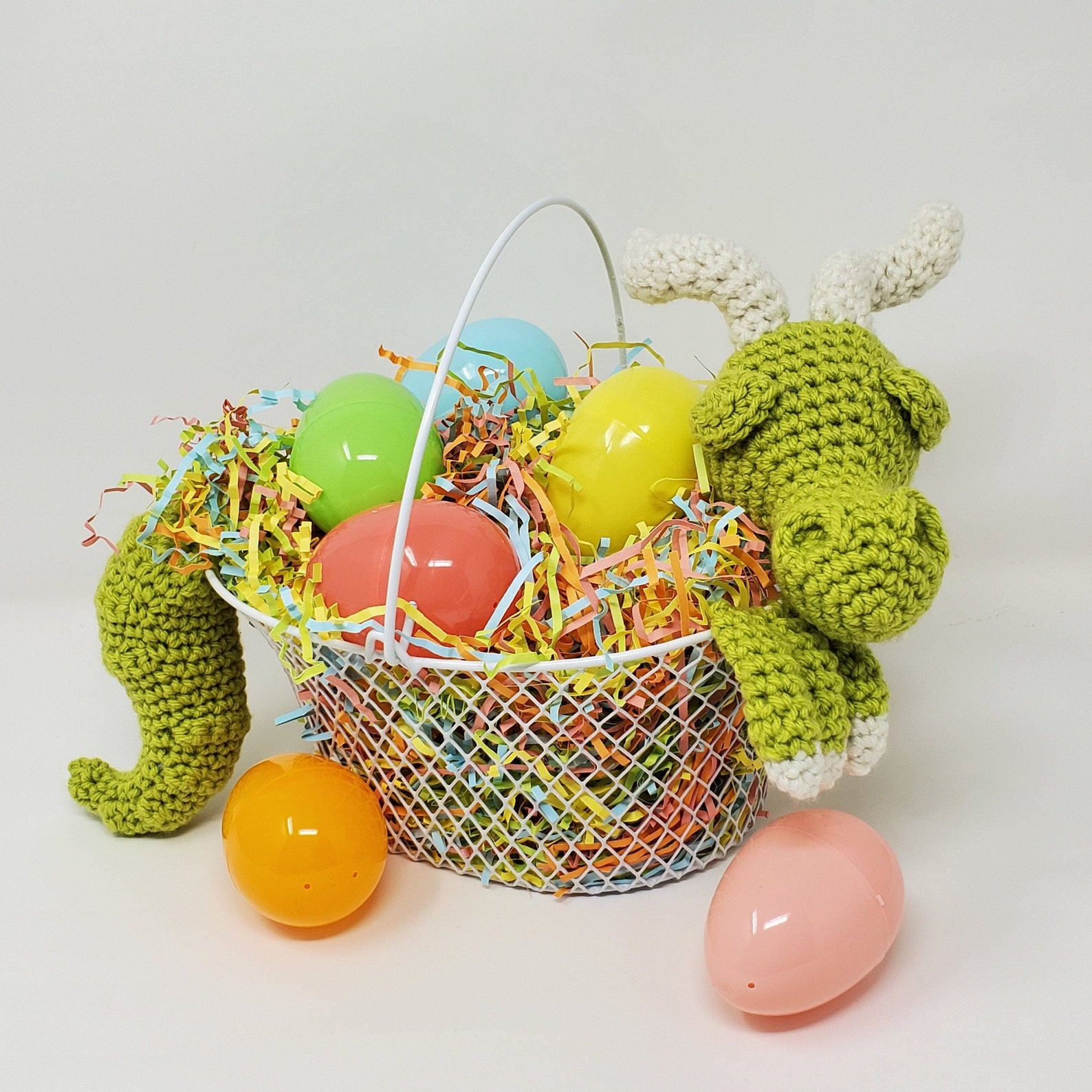 Easter Basket Dragon Crochet Pattern Printable .pdf Etsy