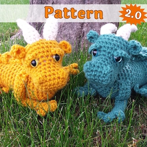 Dragonling CROCHET PATTERN Baby Dragon, printable .pdf