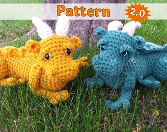 Dragon Crochet Pattern, Amigurumi Baby Dragon, printable .pdf