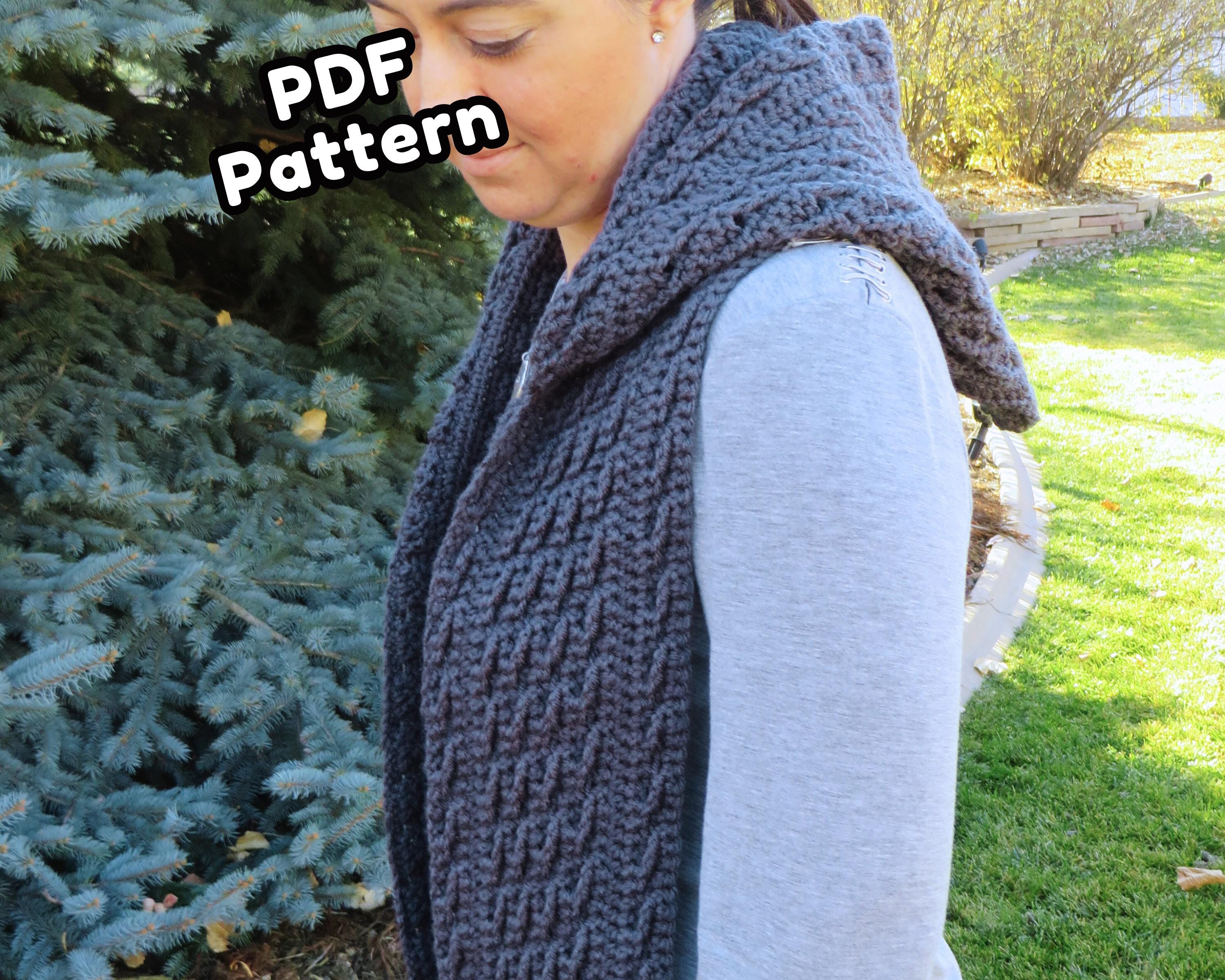 31 Scoodie Crochet Patterns: Create Cozy and Stylish Winter Accessories 12 Cabled Hooded Scarf Crochet Pattern: Long Scoodie
