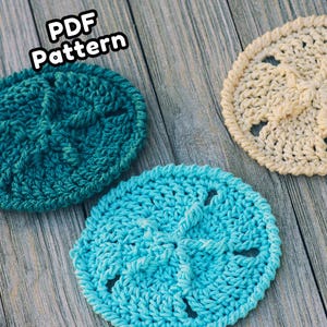 Easy Sand Dollar Coasters Pattern PDF