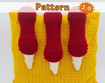 Dragon Claw Pillow Crochet Pattern, printable pdf