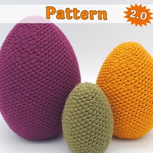 Dragon Egg Crochet Pattern, textured egg, jumbo plastic egg, printable pdf