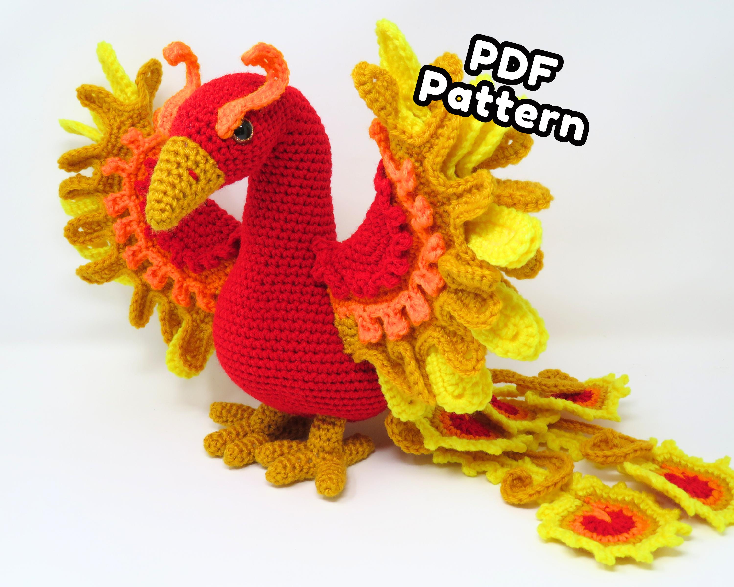 Phoenix Crochet Patterns for a Mythical Bird in Yarn 10 Phoenix Amigurumi Crochet