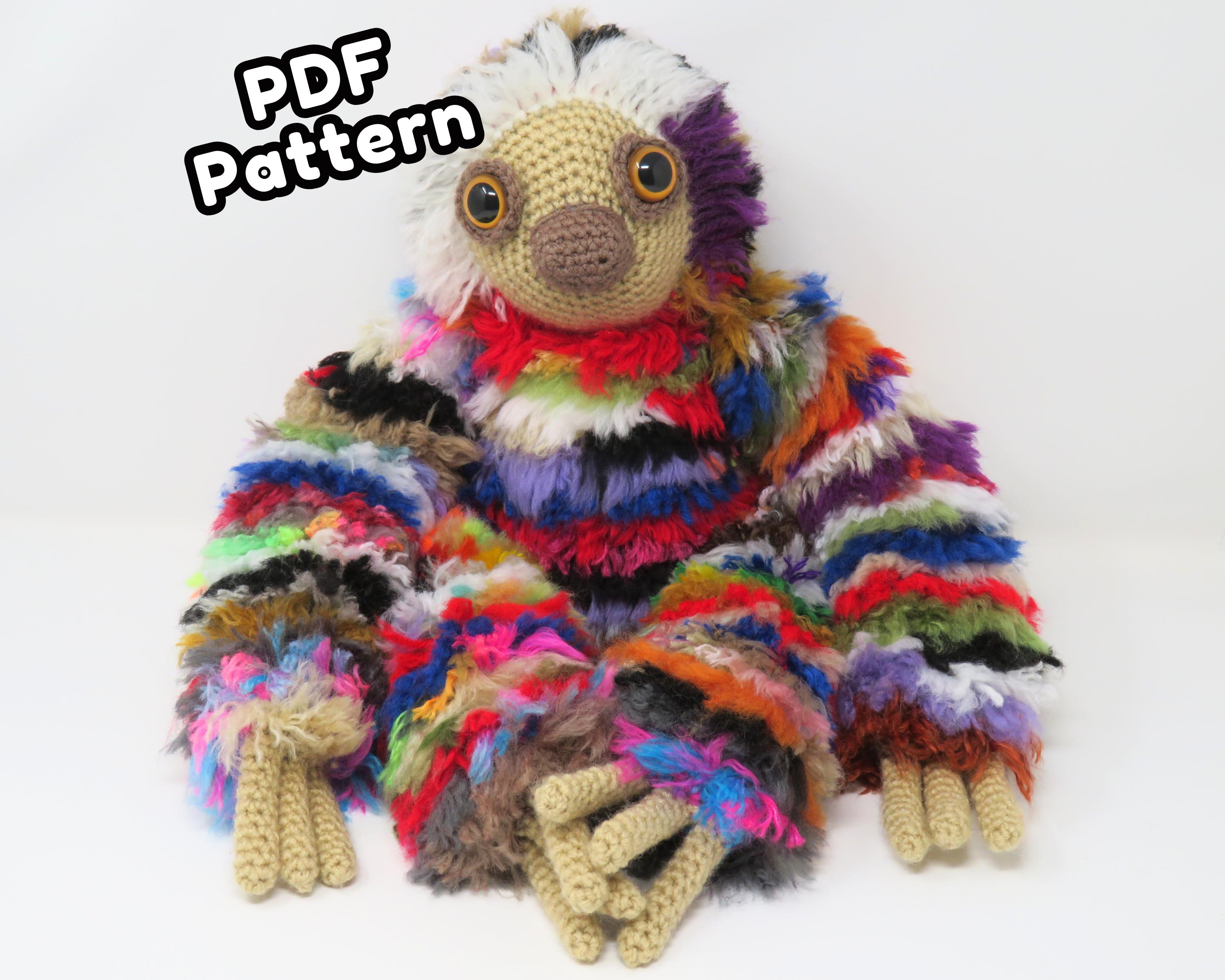 Fluffy Sloth Scrap Buster Amigurumi