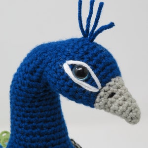 Realistic Peacock Crochet Pattern amigurumi, Regal the Peacock image 6