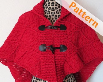 Winter Wanderer Cape Crochet Pattern, printable pdf