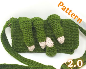 Dragon Claw Clutch Purse Crochet Pattern, printable pdf