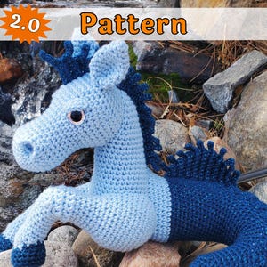 Merhorse, hippocampus Amigurumi Crochet Pattern PDF, Murdock the Kelpie