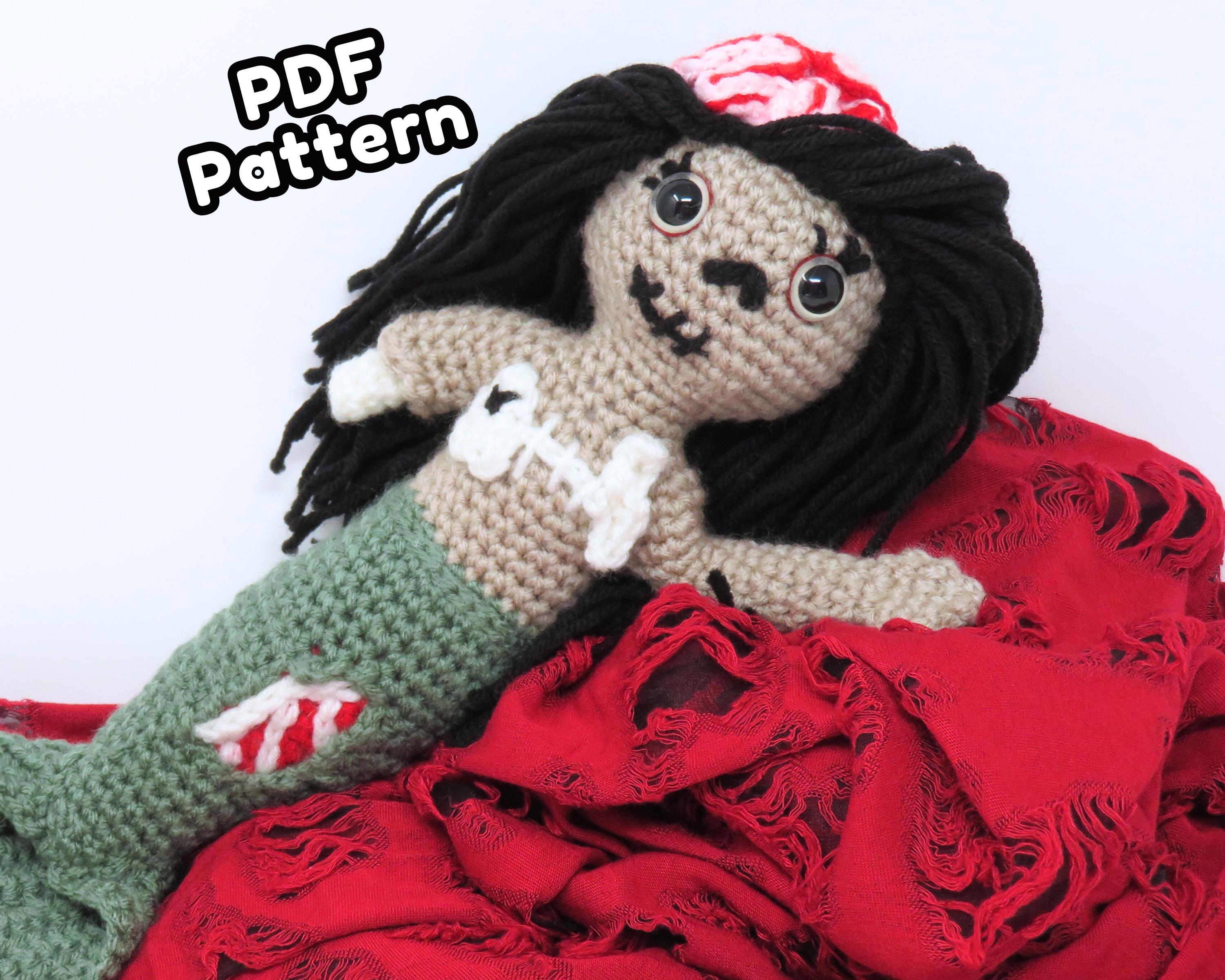 39 Mermaid Crochet Patterns: Amigurumi Dolls, Pocket Mermaids, and Creative Sea-Inspired... 25 Zombie Mermaid Doll Crochet Amigurumi