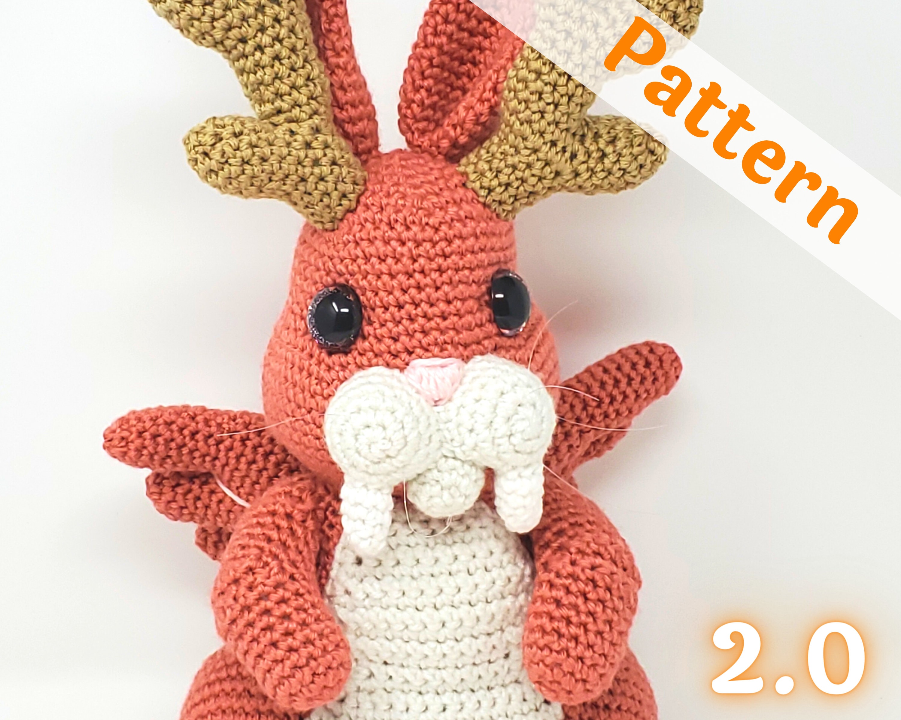 Jackalope from A Crochet World of Creepy Creatures and Cryptids : r/ Amigurumi