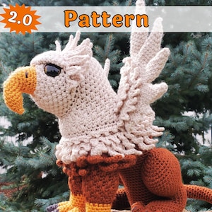 Pattern Anduin The Gryphon Aran Yarn 3D Animal PDF Pattern